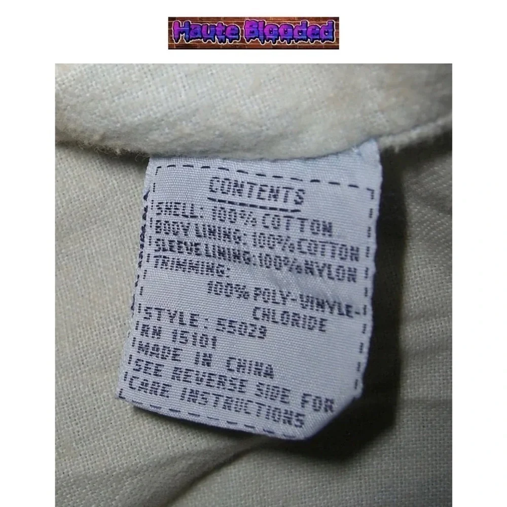 Vintage 80's Acid Wash Denim Long Warm Trench Coat Aztec e-girl alt Grunge Punk